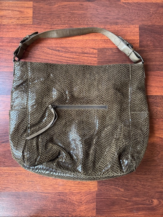 Sorial Handbags - SORIAL Snake-Embossed Hobo Shoulder Bag